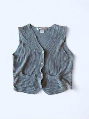 The Limited Seafoam Green Knit V-Neck Vest